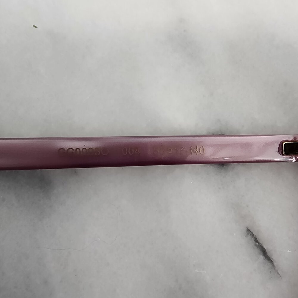 NWOT GUCCI Womens Pink Purple Pearl Eyeglass Frames GG00930 No Case - Picture 9 of 10